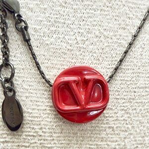 Valentino Garavani Red Enameled Necklace